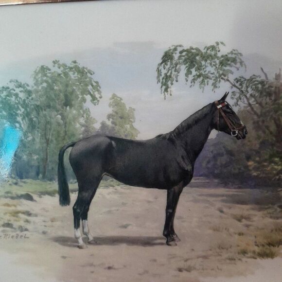 VTG Set Porcelain Horse Equestrian Wall Tiles Germany Y.R. Riedel York Berlin - Picture 4 of 15